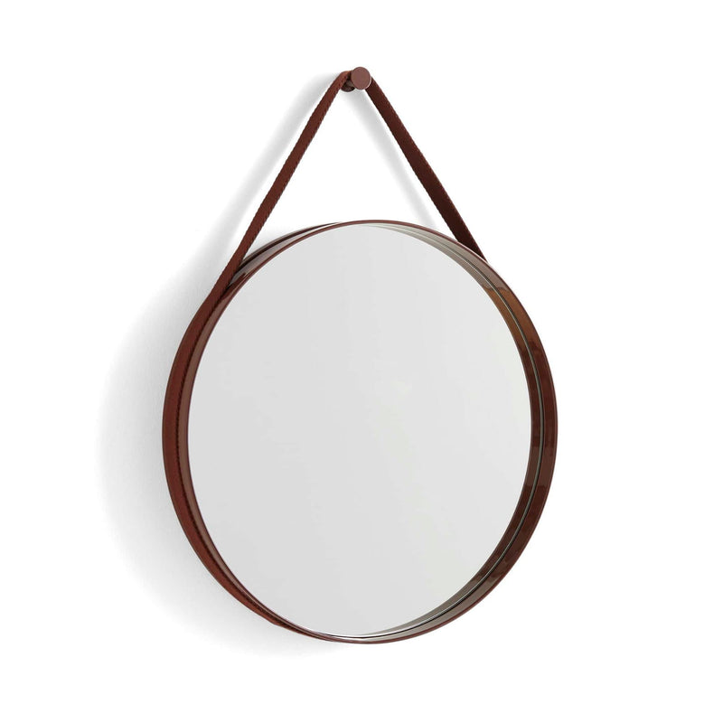 Hay Strap Mirror No.2, dark brown