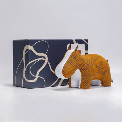 refurbished | Zuny bookend, hippo kvadrat razzle dazzle tan