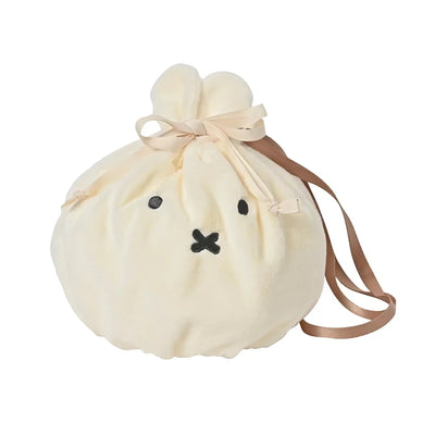 Miffy shoulder drawstring bag, ivory