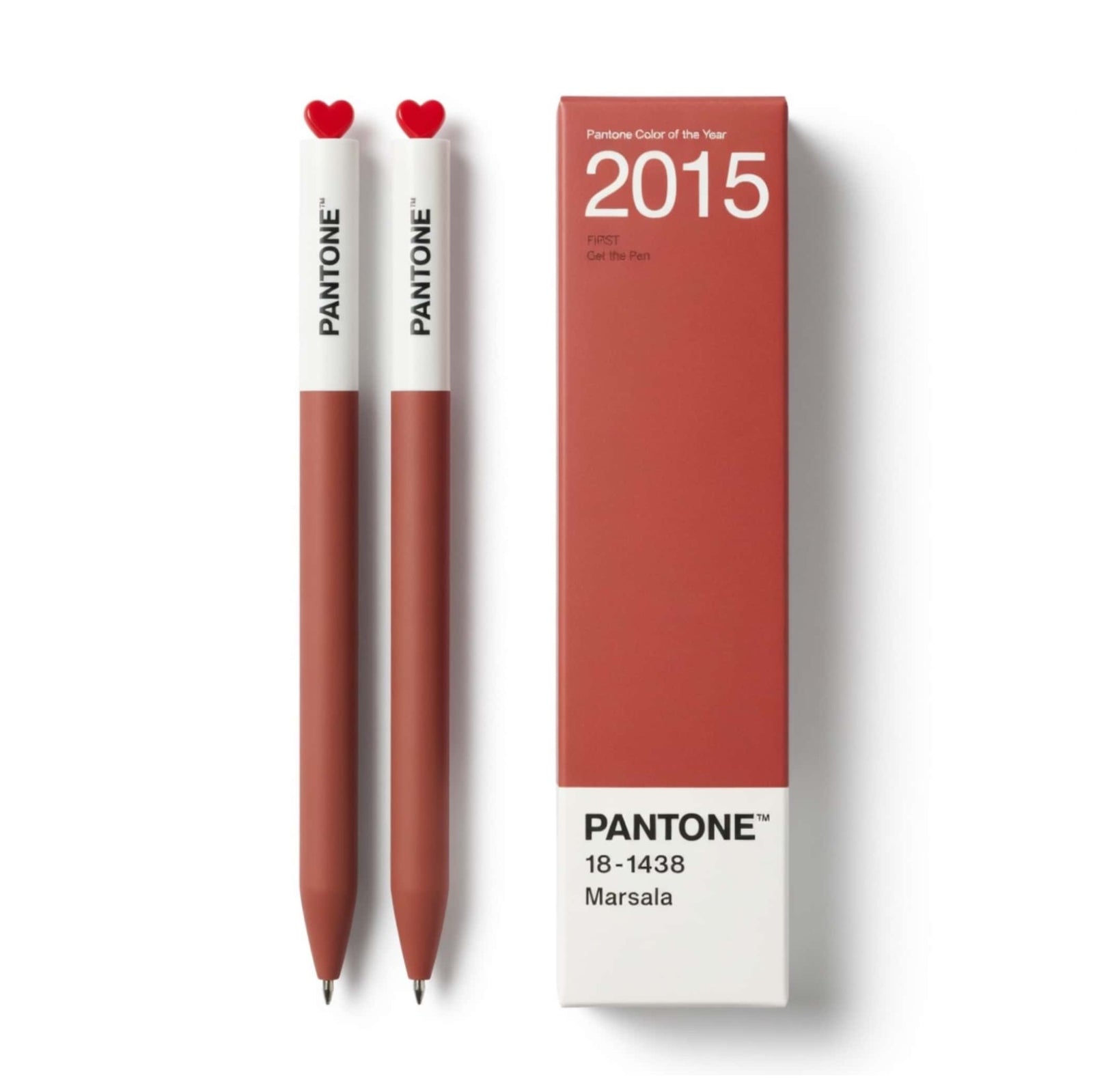 PANTONE® x Kaco gel ink pen set of 2, marsala