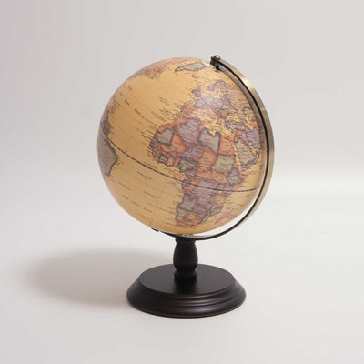 refurbished | WoodGlobe Antique Map globe lamp 10"