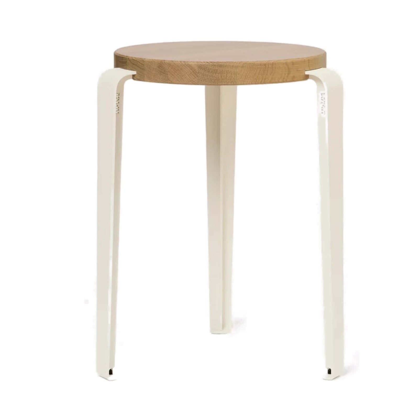 Tiptoe Lou stool, oak/cream white