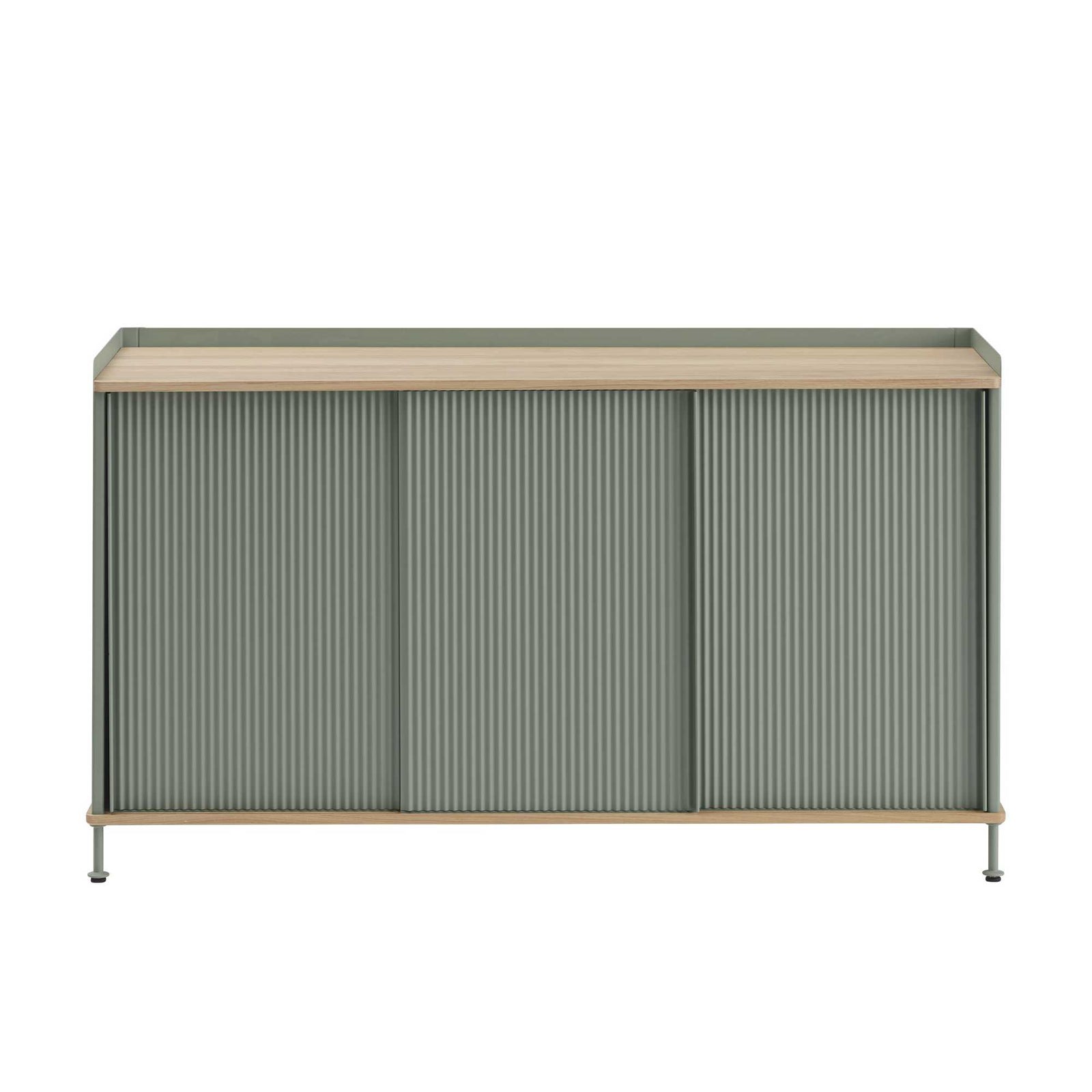 Muuto Enfold Sideboard Wide Tall (w148xd45xh84.5cm) , Oak/Dusty Green