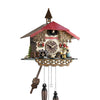 Engstler Quartz Cuckoo Clock Black Forest House with Music, Rotating Mill Wheel, The Beer Drinker and the Woman Lift the Arm