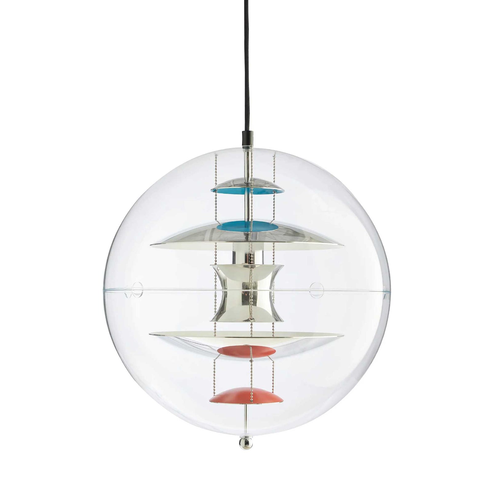 Verpan VP Globe Ø28 , Chrome/Red/Blue