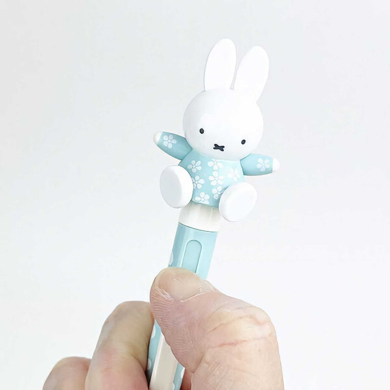 Miffy Sit Action ballpoint pen 0.7mm black ink, Mint floral kimono