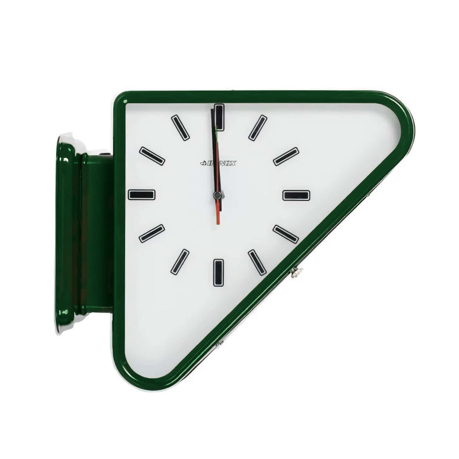 Dulton Bonox triangle double-sided display wall clock, dark green