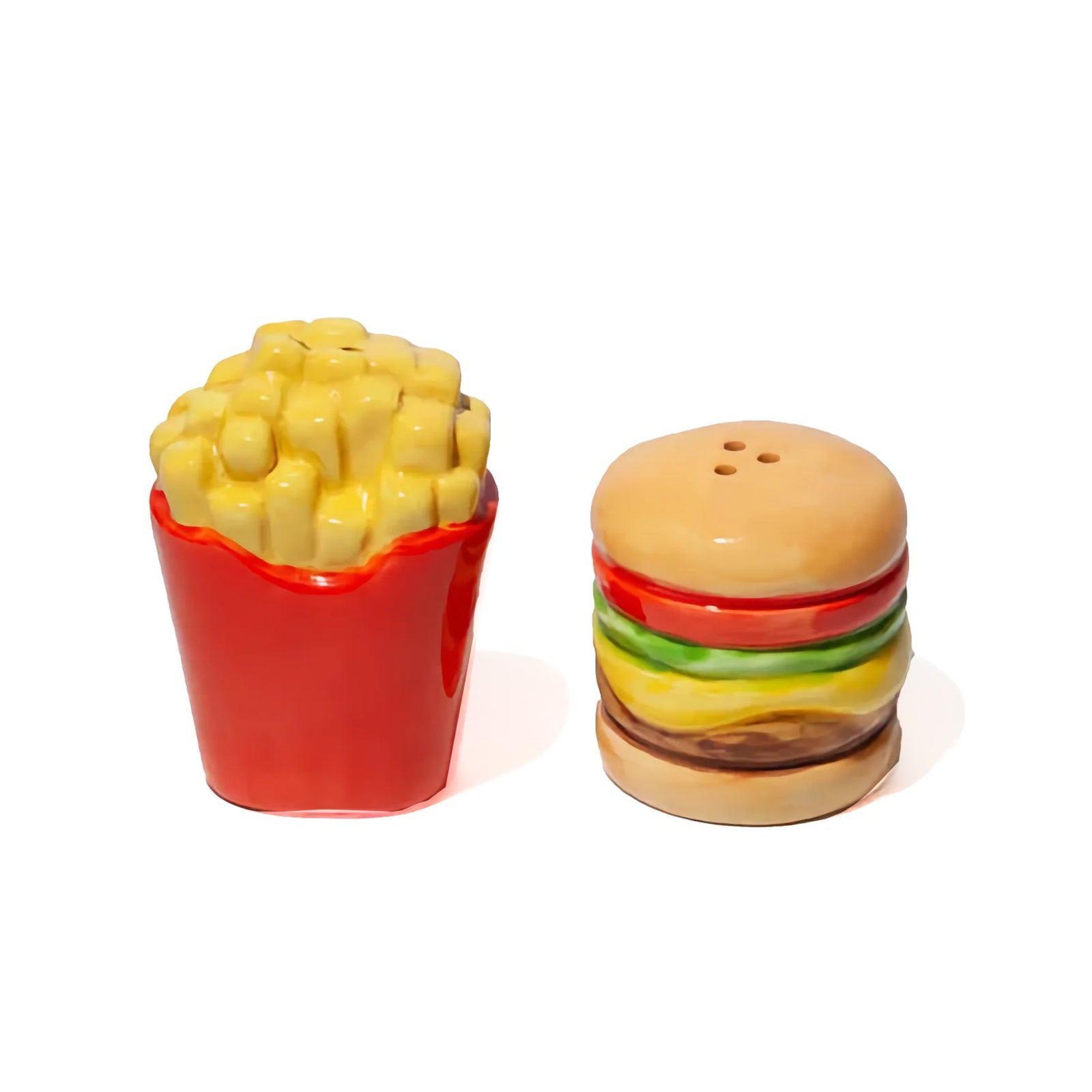 DOIY Fast Food Burger & Fries Salt and Pepper Shakers