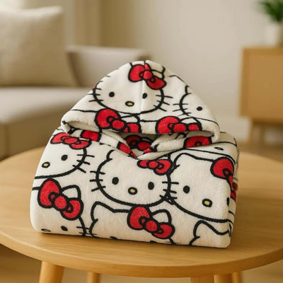 Kanguru Hello Kitty plaid hoodie