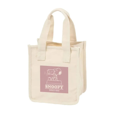Snoopy Canvas Mini tote, pink