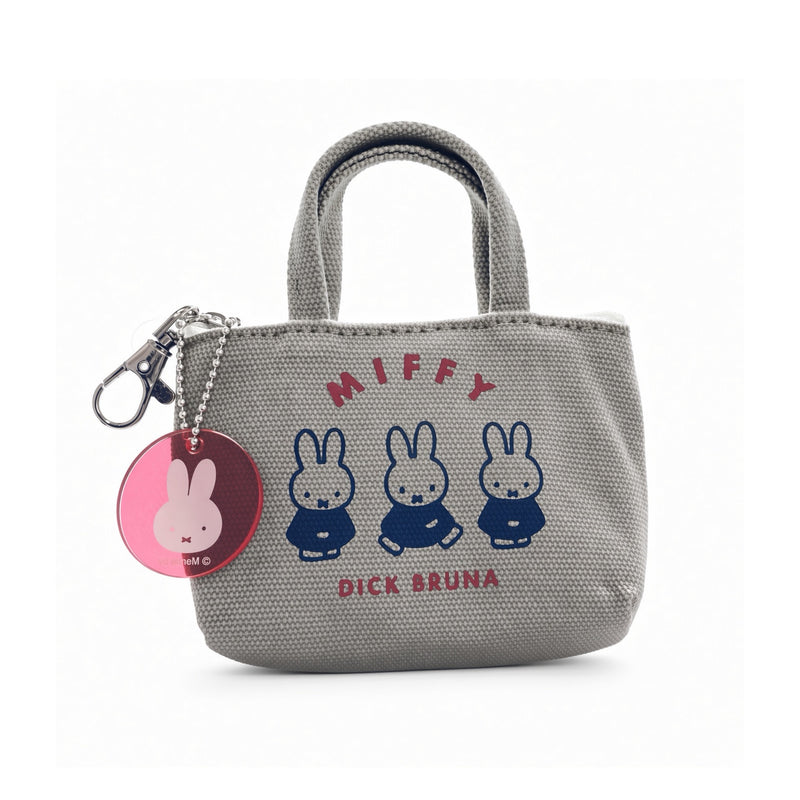 Square Miffy canvas petit tote, grey