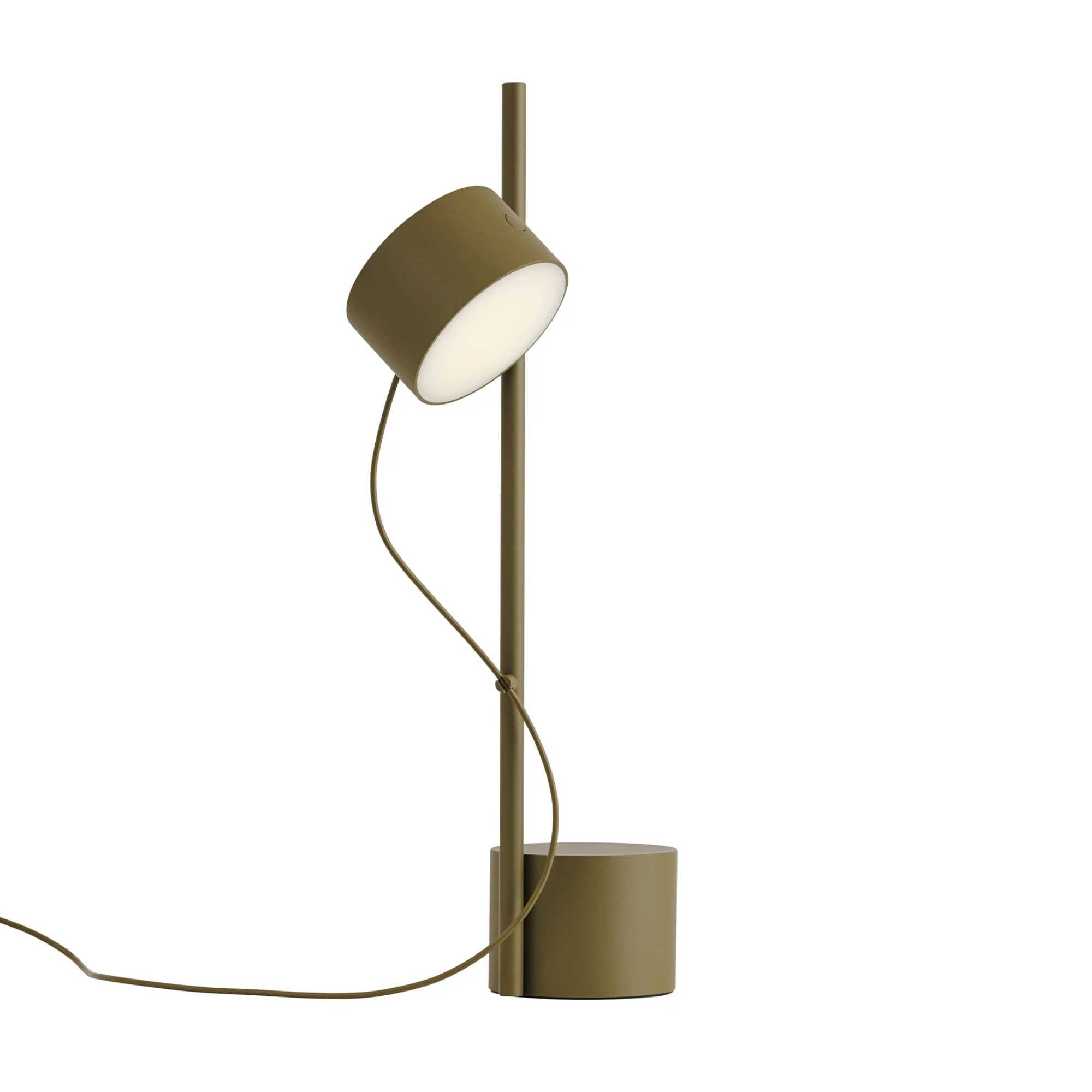 Post Table Lamp , Brown Green