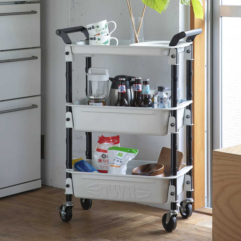 TOYO Steel Tool Trolley TWR-4SB, White