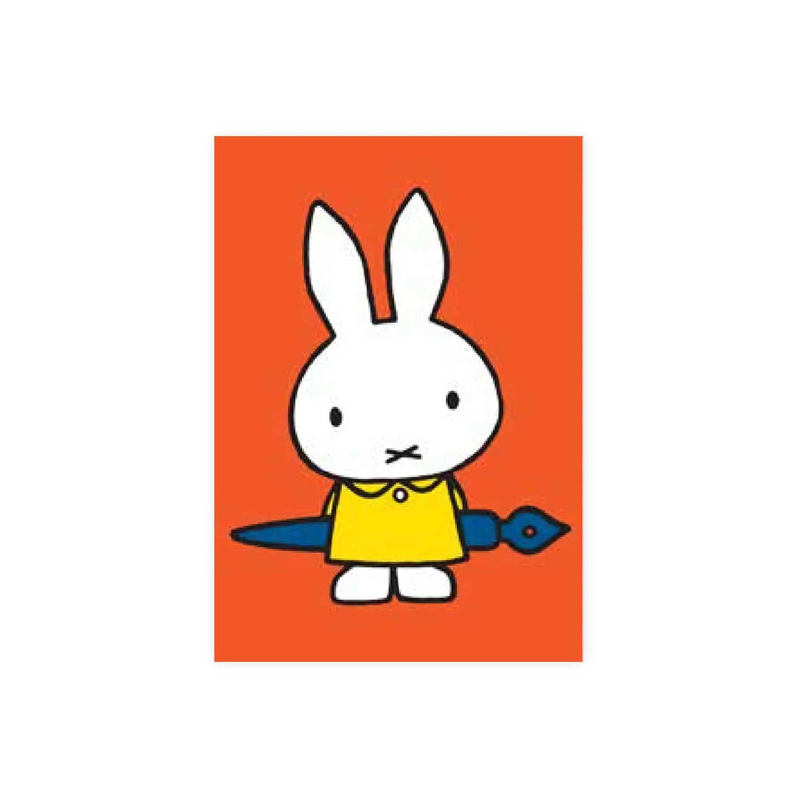 Hype Dick Bruna mini card, miffy with blue pen