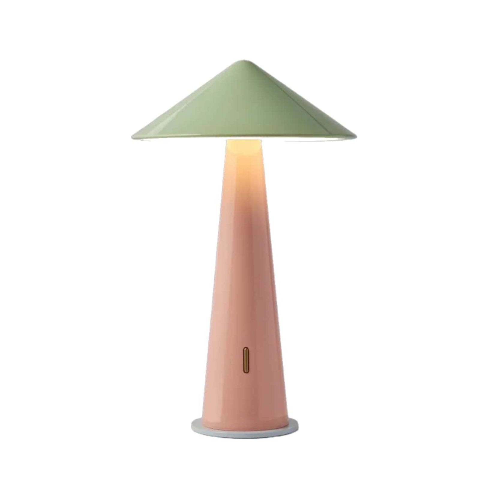 Fine Lumens Tipsy rechargeable lamp, green/pink