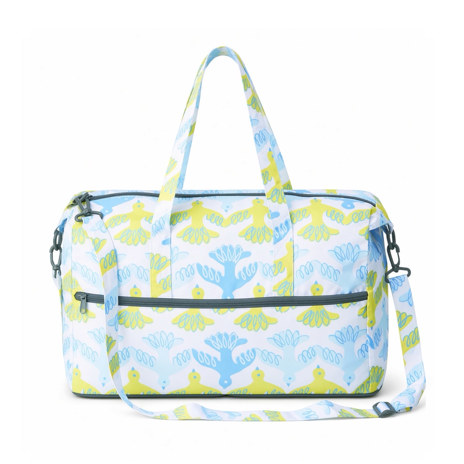 Marushin Finlayson folding boston bag, green birds
