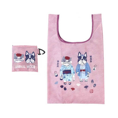 Kusuguru Animal Mode eco-bag, pink