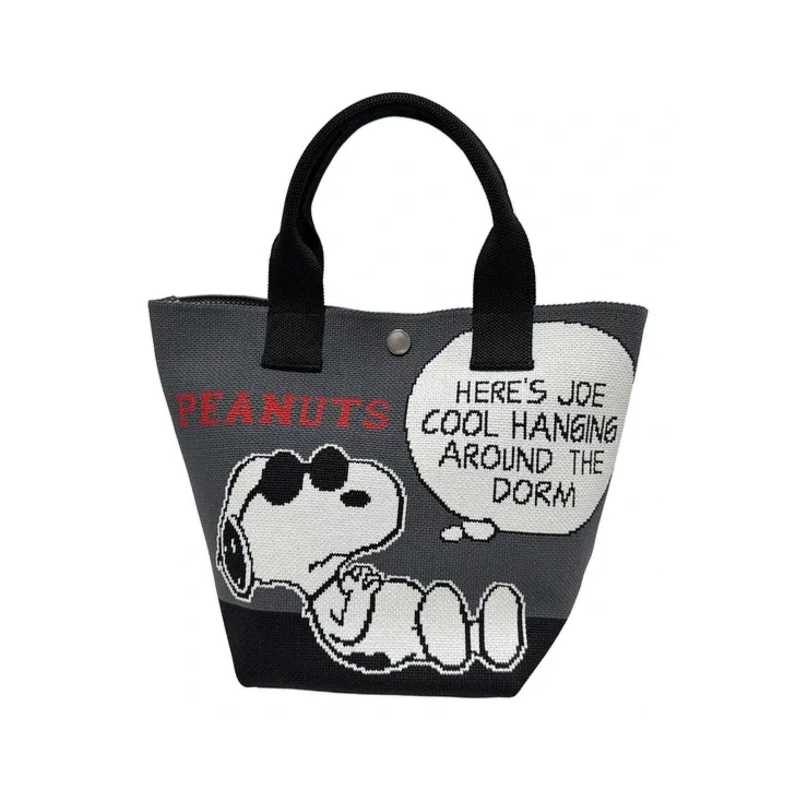 Snoopy Thick Knitted tote bag, joe cool