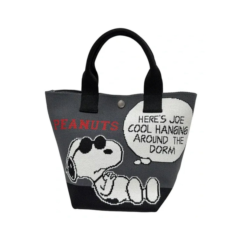 Snoopy Thick Knitted tote bag, joe cool