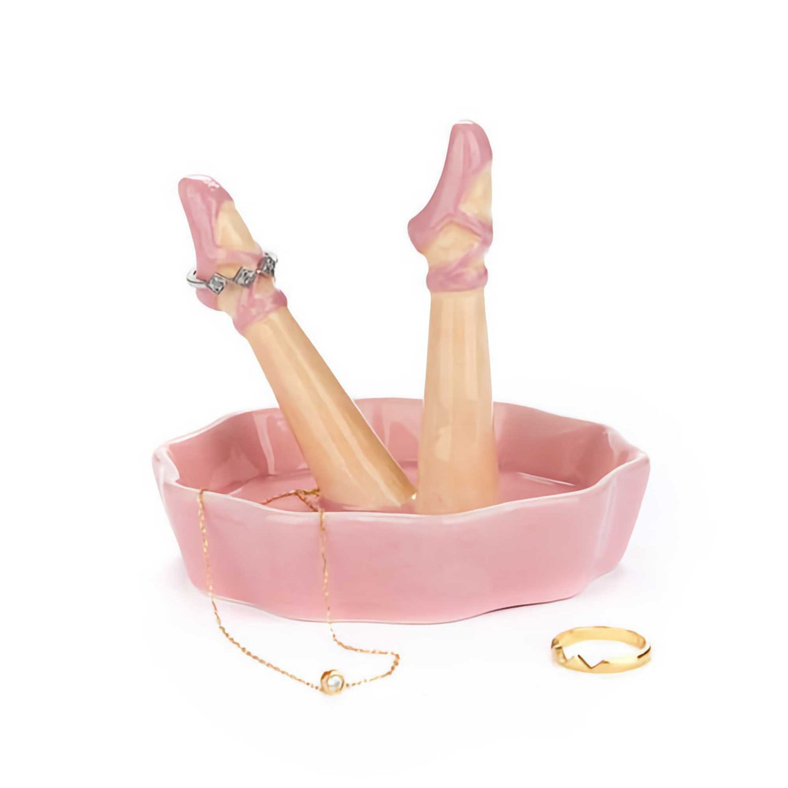 Happy Legs Dance ceramic ring holder