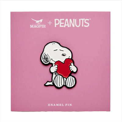 Peanuts x Magpie Snoopy enamel pin, heart