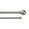 Umbra Diverge Expantable Double Curtain Rod (224-366cm) , Nickel