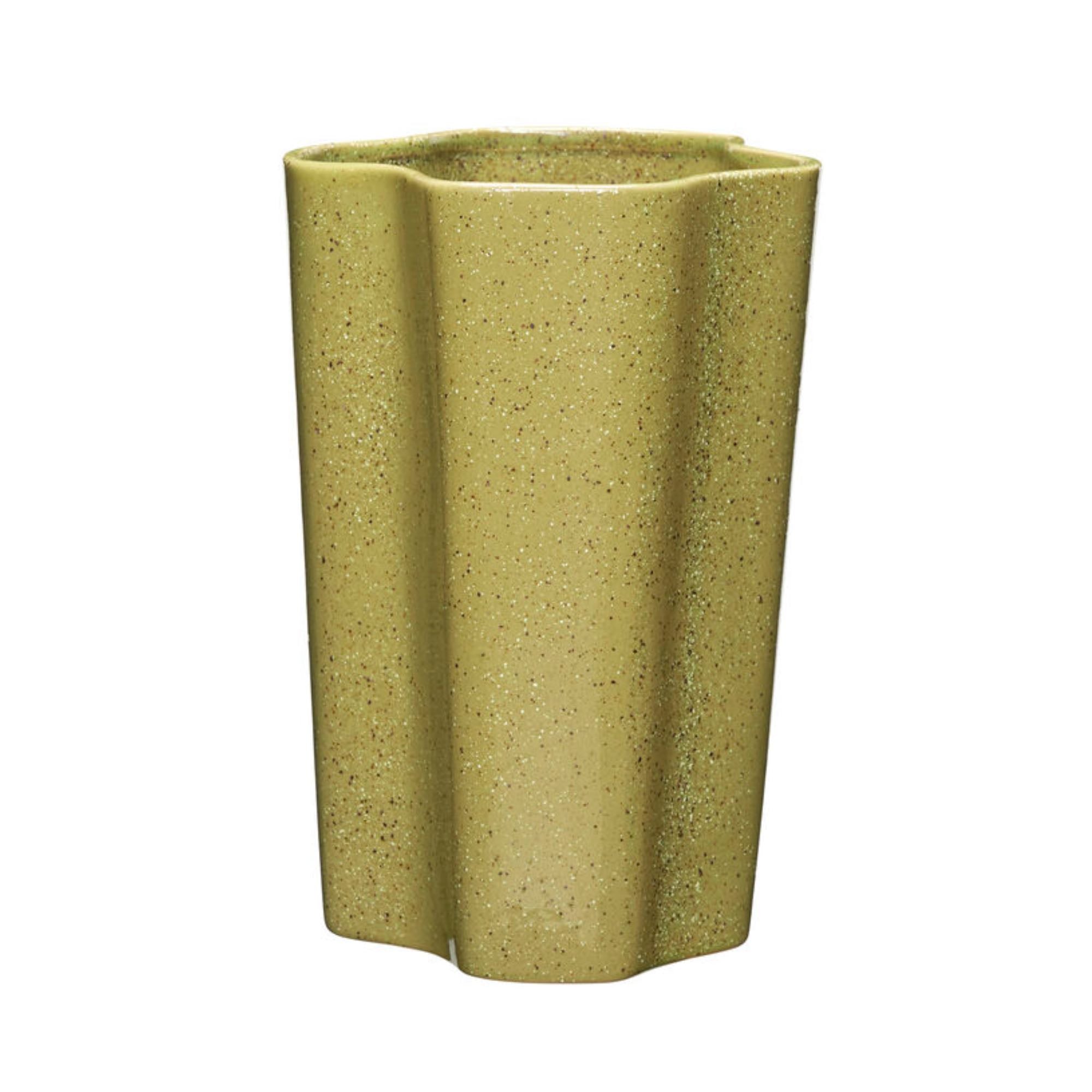 Hubsch Sapo vase, green