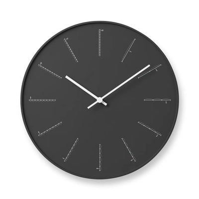 Lemnos Divide wall clock, black