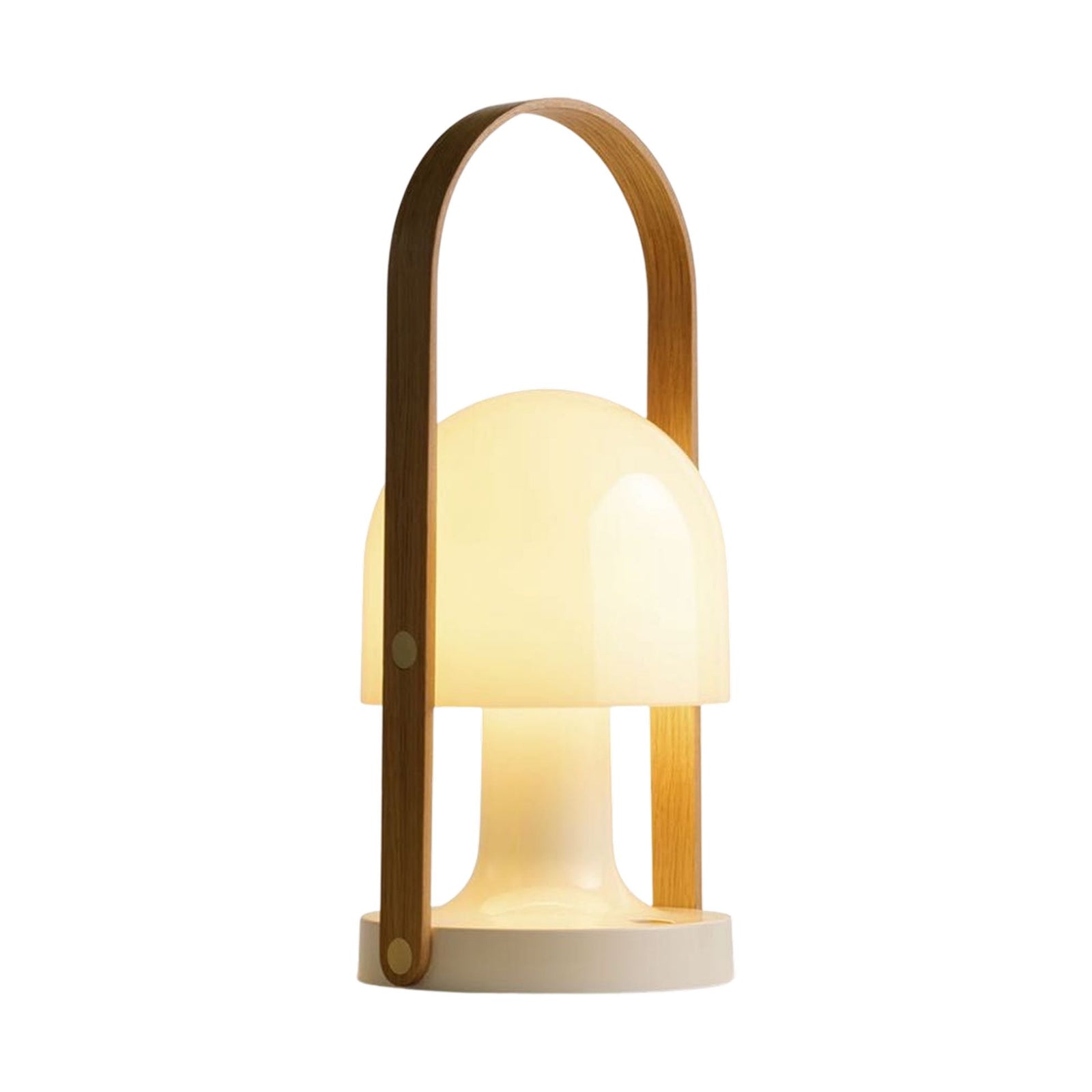 Marset FollowMe rechargeable lamp, glossy white/oak
