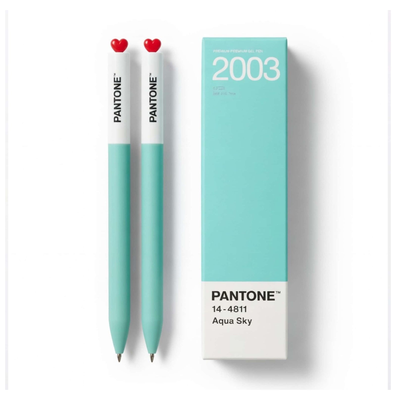 PANTONE® x Kaco gel ink pen set of 2, aqua sky