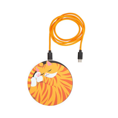 Kikkerland Sleepy Cat wireless charger
