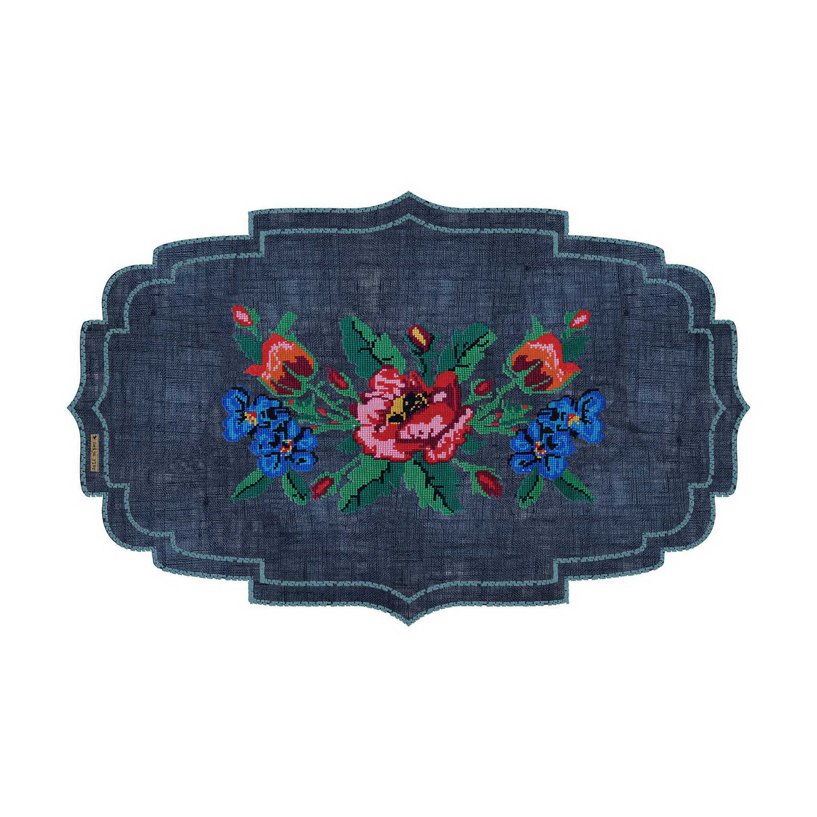 Beija Flor Gobelin Blue Cutout Vinyl Placemat