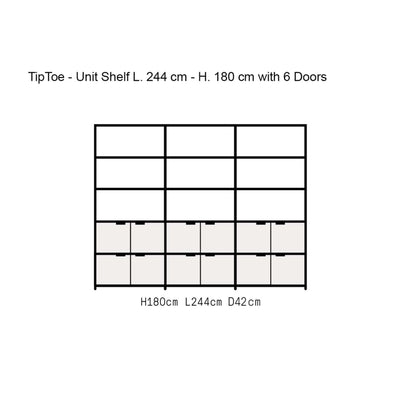 Tiptoe UNIT shelf 3 column