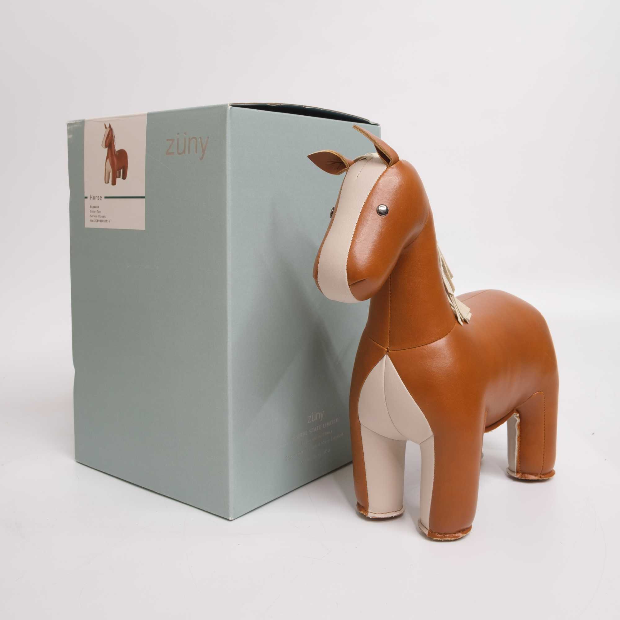 ex-display| Zuny Bookend Classic Horse, Tan/Wheat