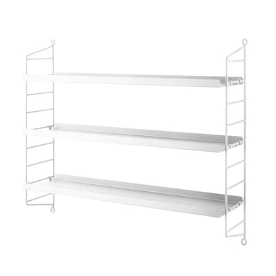String Pocket Metal wall shelf, white