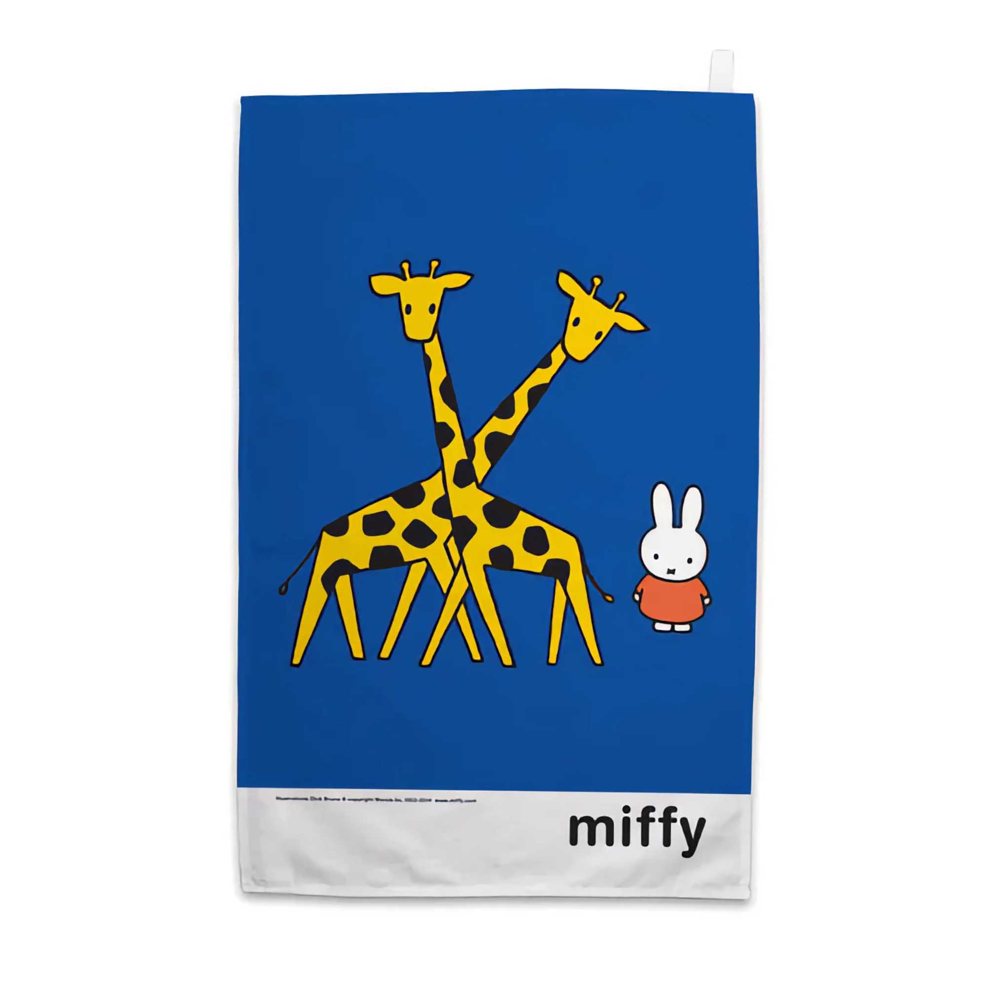 Star Editions Miffy tea towel, Miffy with two giraffes