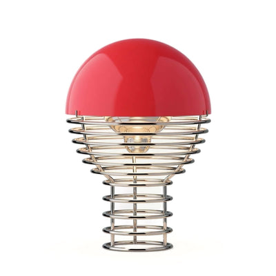 Verpan Wire ø18 Portable rechargeable lamp, red