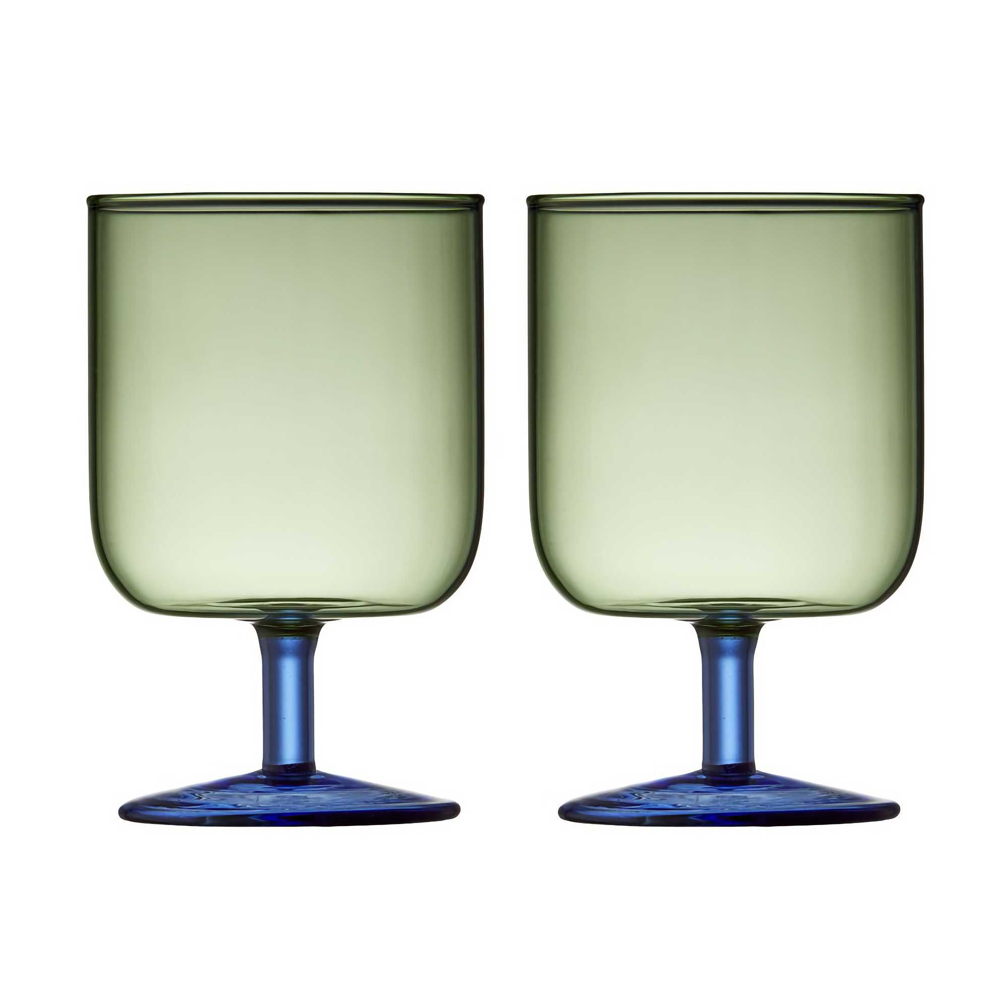 Lyngby Glas Torino Wine glass 2 pcs, green/blue