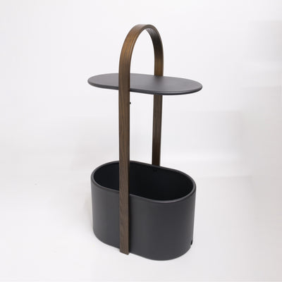 refurbished | Umbra Bellwood side table w. storage and cable management, black