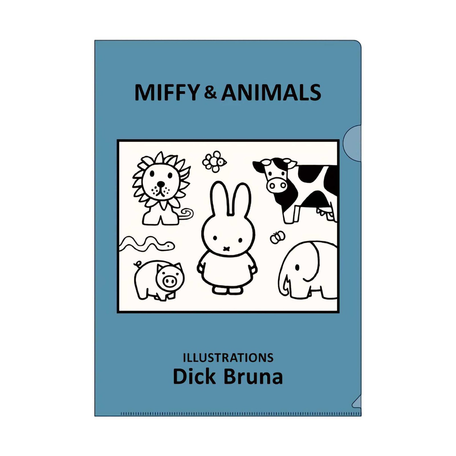 Miffy A4 clear file, Monotone