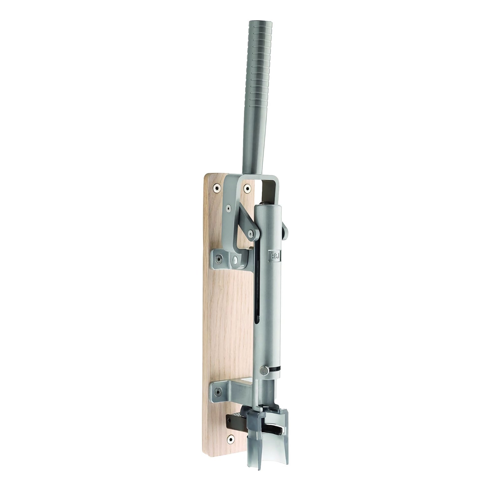 BOJ traditional wall-mounted corkscrew w/ backing, chrome