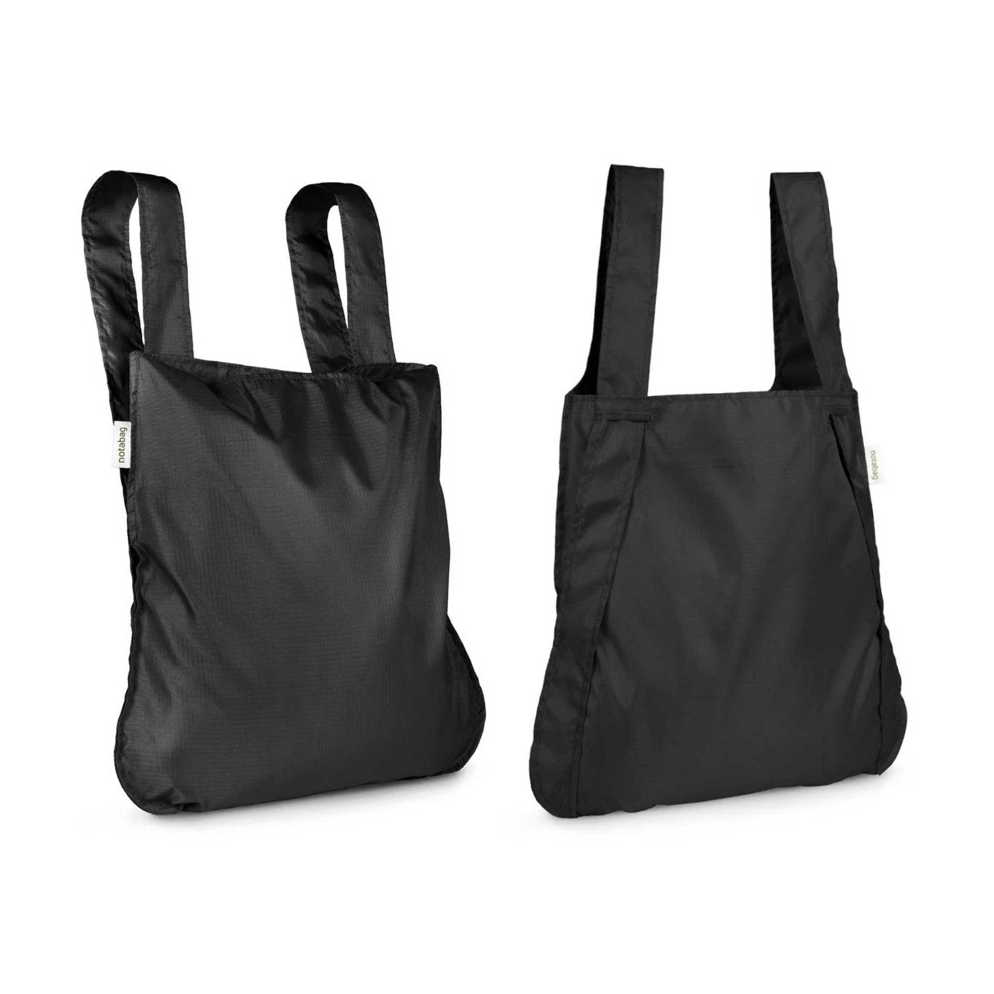Notabag Recycled 2-Way Bag&Backpack, Black