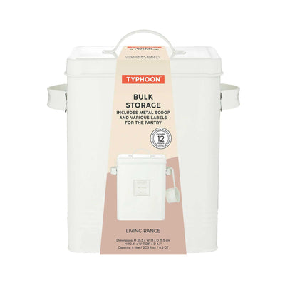 Typhoon Living Cream 6-litre Bulk Storage With Labels