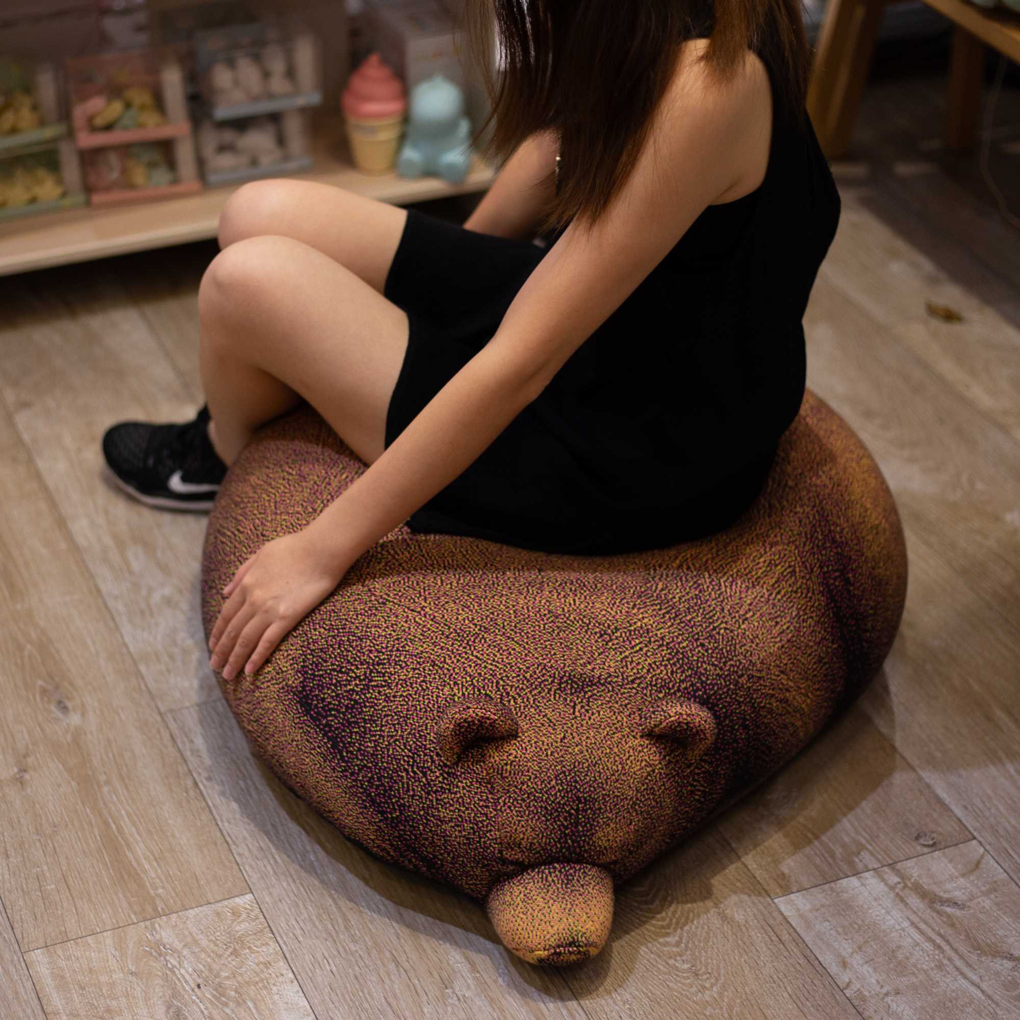 Chic Sin Design Big Sleeping Grizzly Bear beanbag