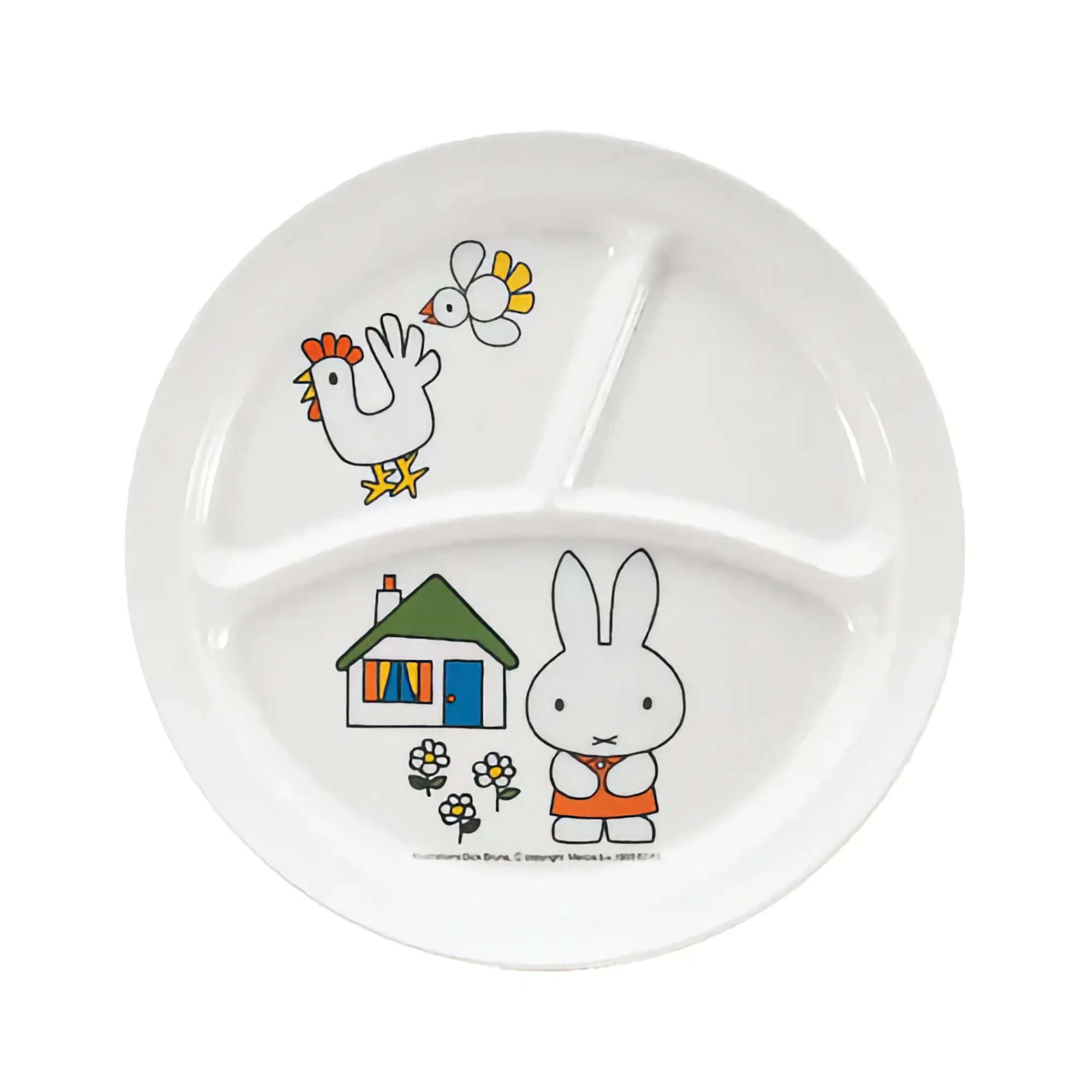 Miffy round lunch plate, good morning