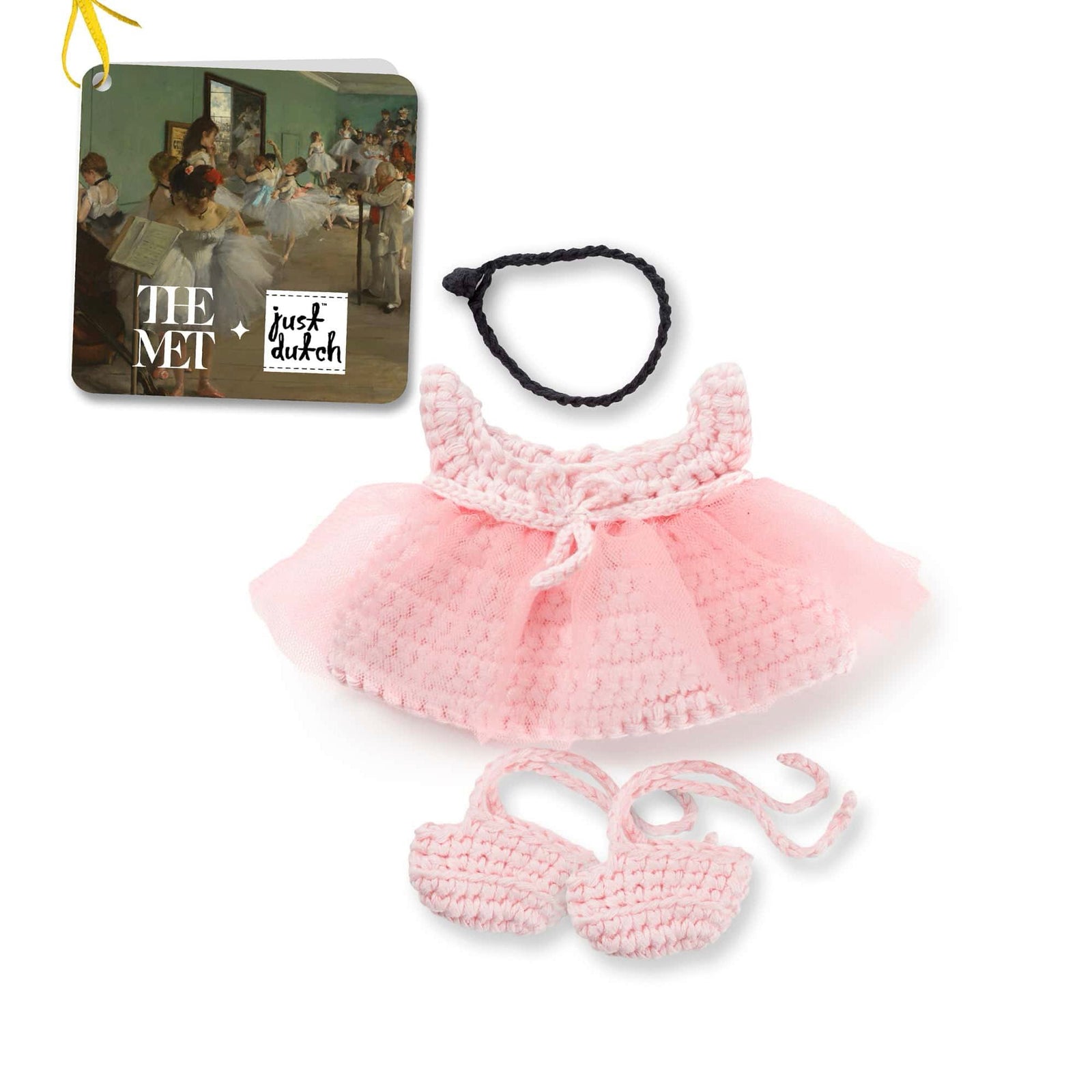 Just Dutch handmade crocheted outfit, degas pink