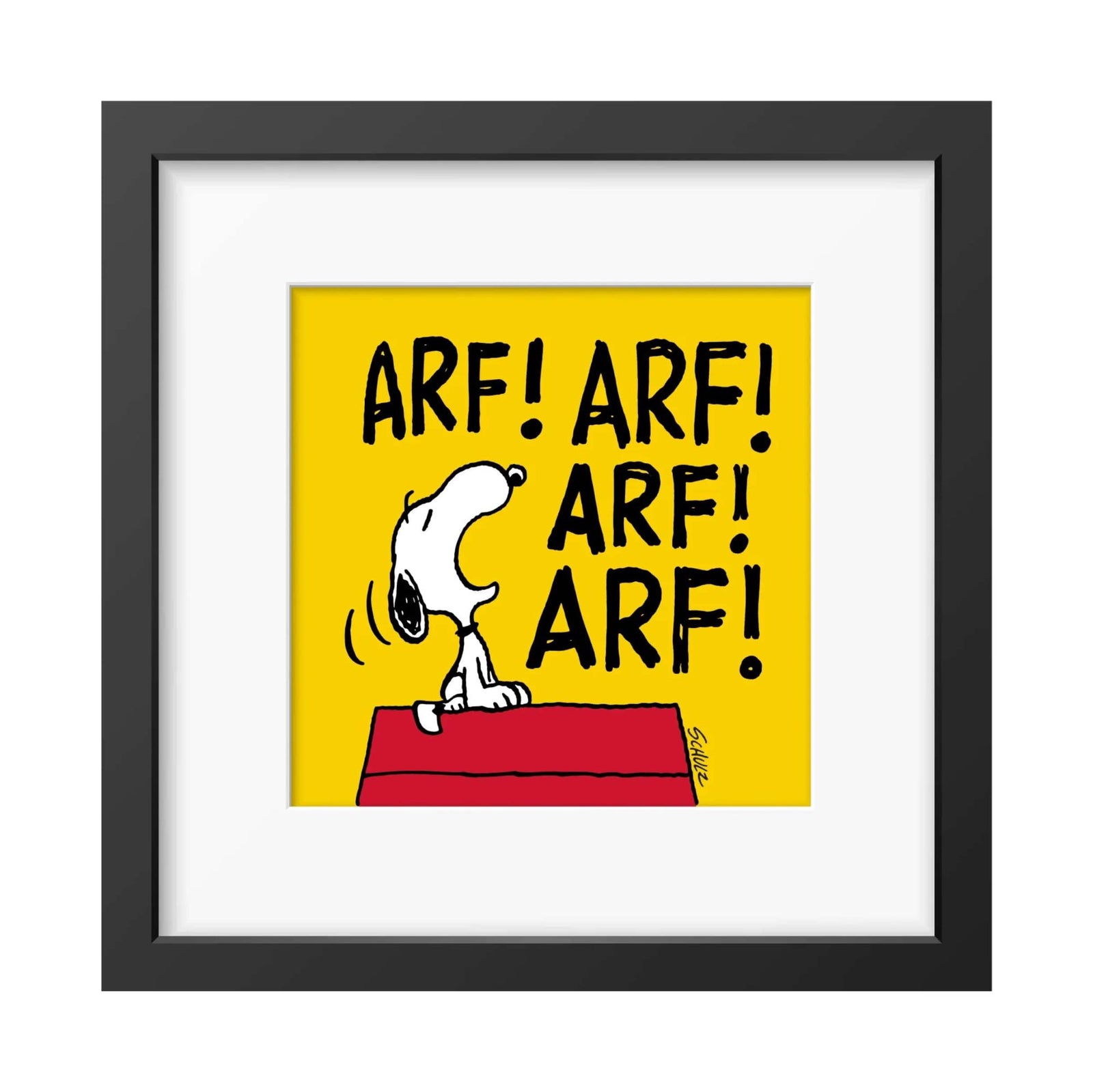 Peanuts x Magpie Snoopy framed print (12x12), arf!