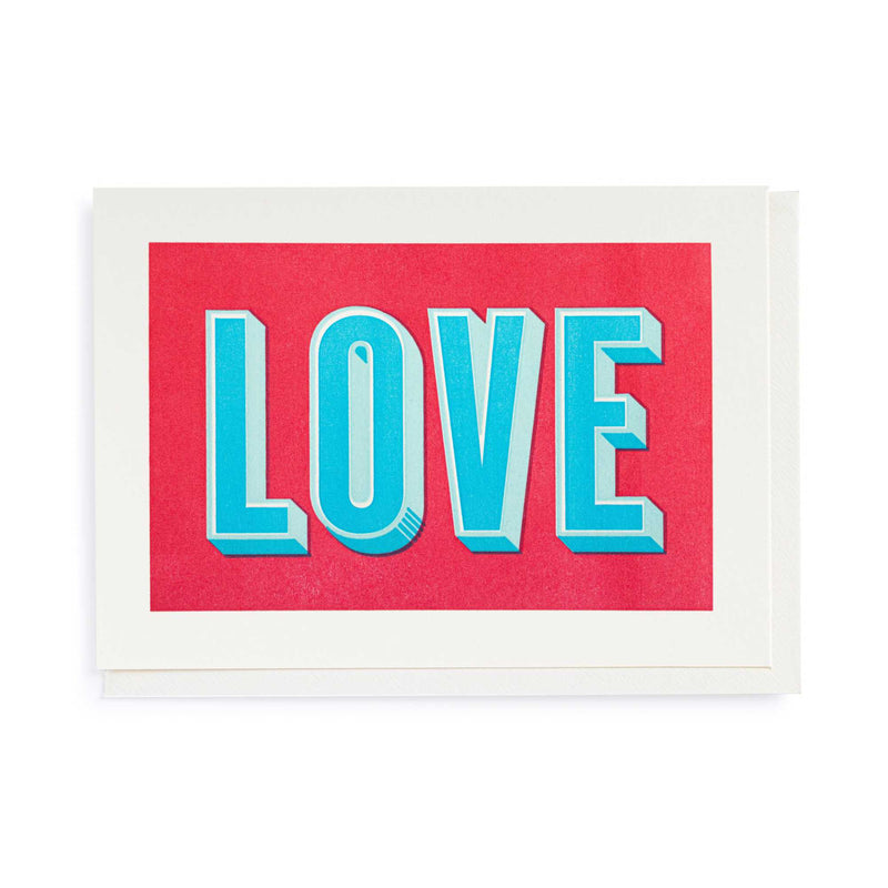 Archivist 'Love' luxury letterpress printed card