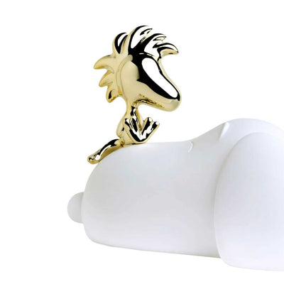 Leblon Delienne Snoopy & Woodstock (33cm), Matt White & Gold