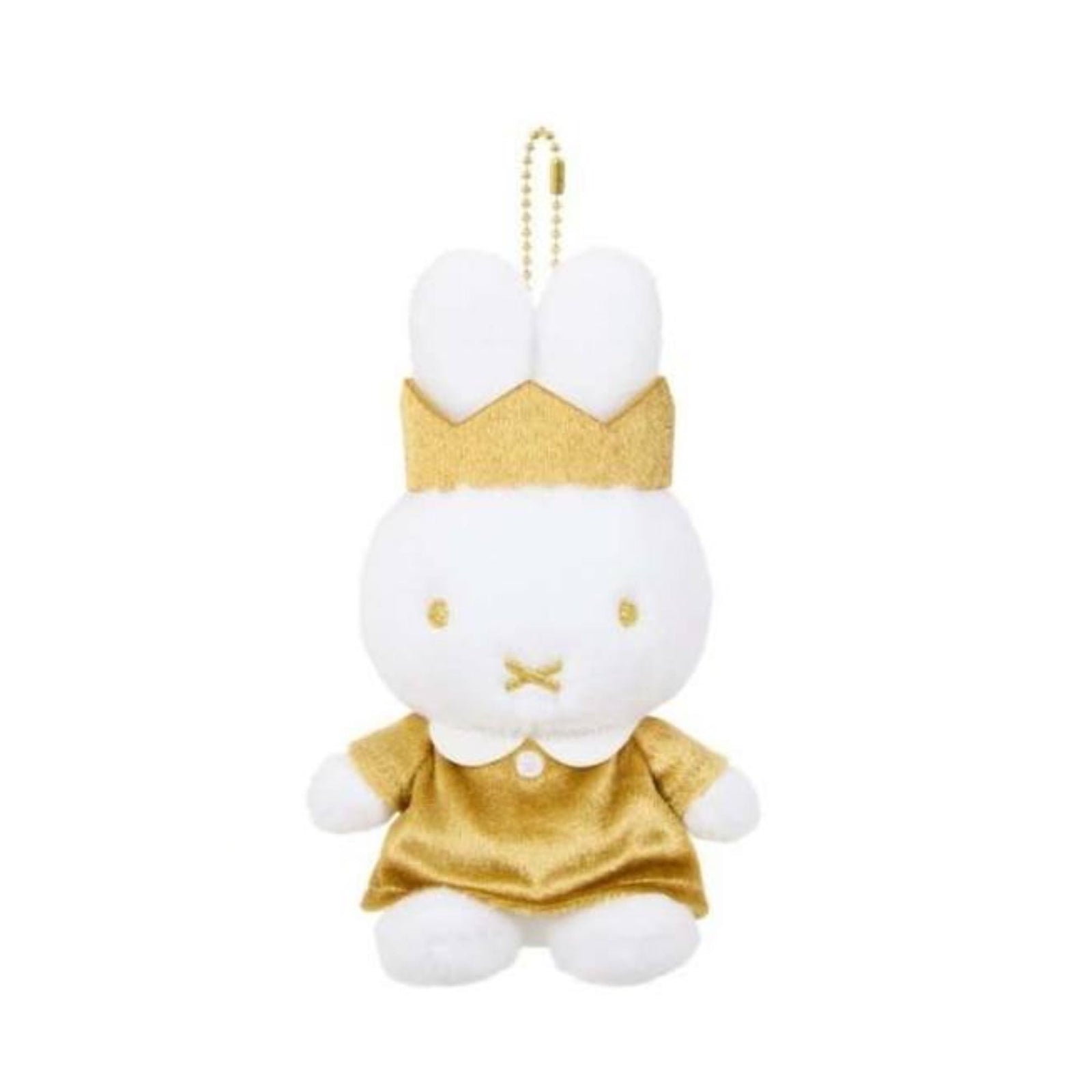 Miffy 70th Year Special Edition gold plush keychain